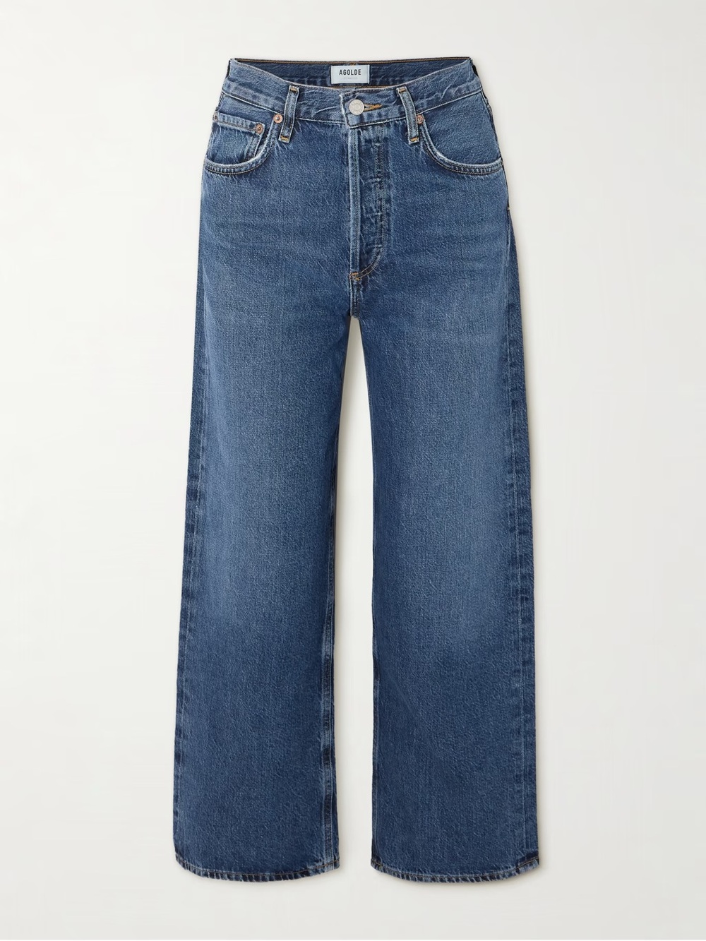 AGOLDE • Ren high rise wide leg jean pants size 29 dark wash denim